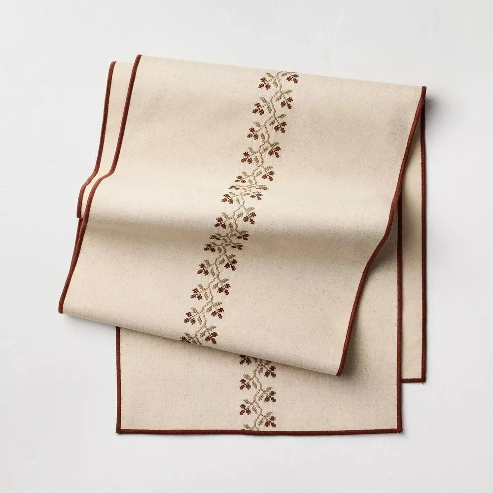 14x72 Table Runner Cream Stitched Icon - Hearth & Hand Magnolia, Target Fall